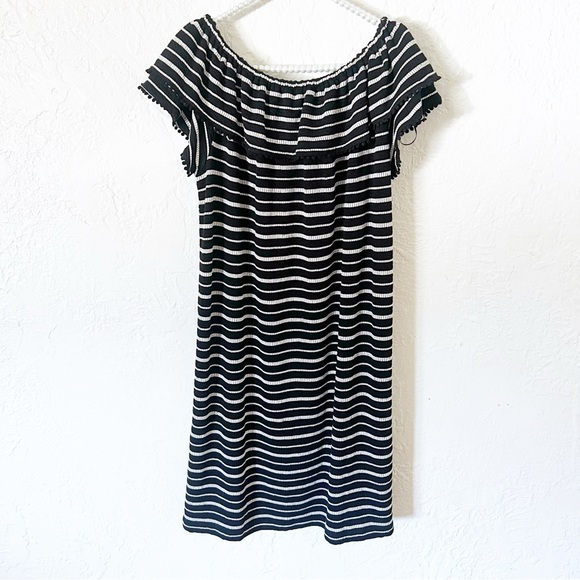 NWT LOFT Stripe Off Shoulder Dress - Picture 4 of 5